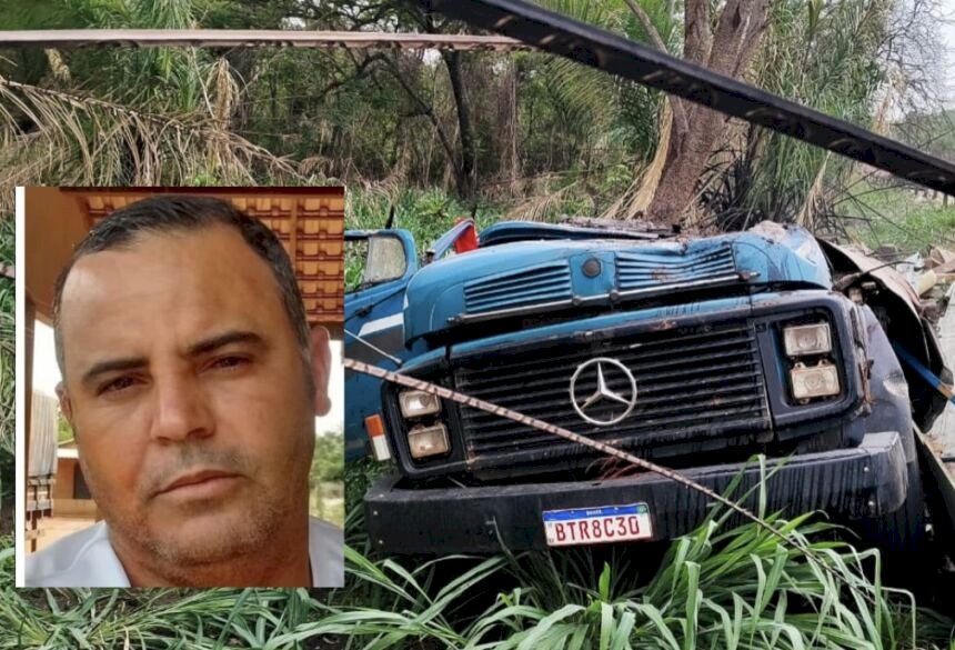 Motorista morre após caminhão carregado com farelo tombar na serra em MS