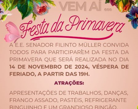 Angélica - Vem ai a festa da Primavera na  E.E Filinto Müller