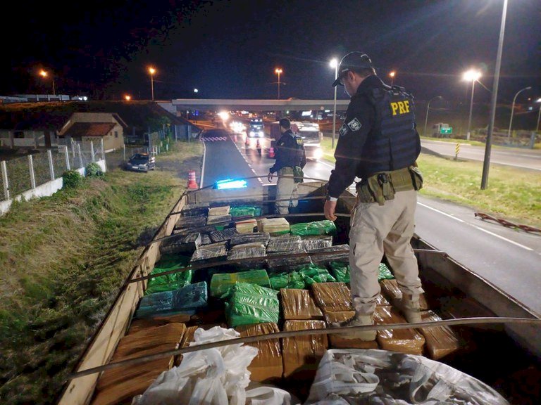 11 toneladas de maconha que saiu do MS, é apreendida em SP