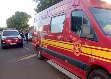 Homem sofre golpe de faca no pescoço e é socorrido pelos Bombeiros