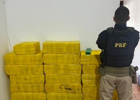 PRF apreende 665 Kg de maconha e recupera veículo
