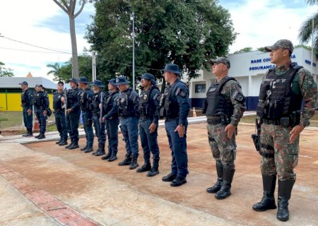Comandante do CPA-5 e Comandante do 8°BPM realizam evento de lançamento de policiamento de final de ano em Nova Andradina