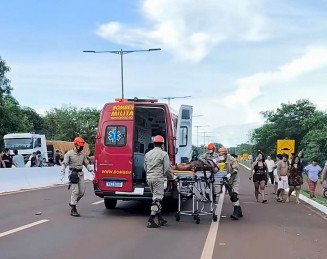 Homem atropelado na rodovia MS-156 morre no HV