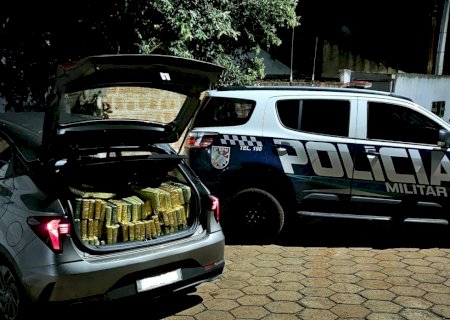 Polícia Militar apreende 450kg de maconha e prende dois homens em flagrante em Nova Andradina