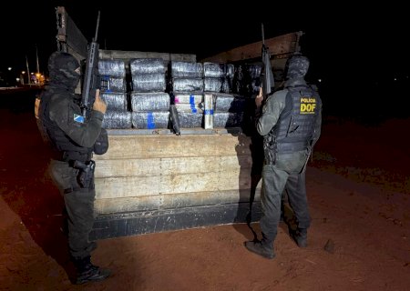 Caminhão de porte médio carregado com quase três toneladas de maconha é recuperado pelo DOF