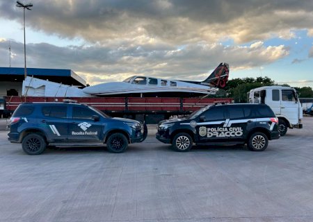 Aeronave com indícios de exportação irregular é apreendida na fronteira