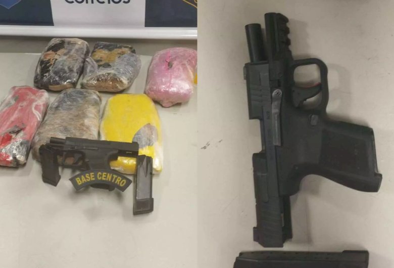 Pistola turca e drogas são apreendidas em encomendas dos Correios