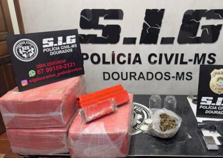 Polícia Civil fecha entreposto de drogas e apreende arma de fogo