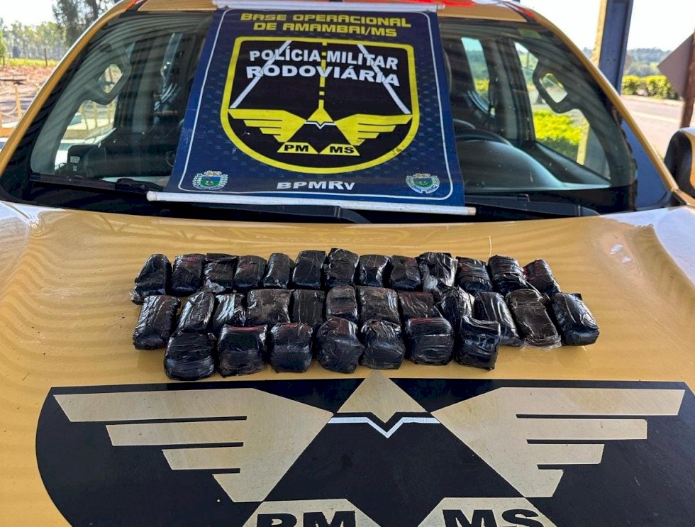 PMR prendeu homem que transportava droga em motocicleta