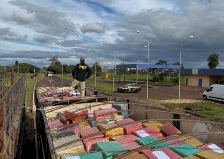 PRF faz a maior apreensão de maconha do país na região de Dourados