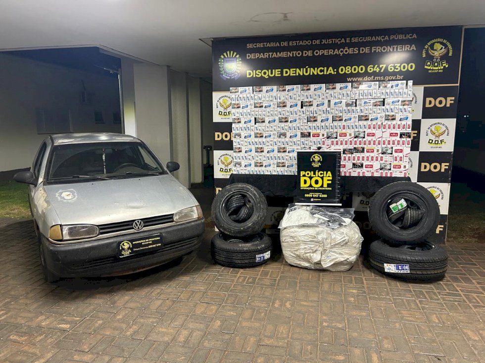 DOF apreende veículo com produtos de contrabando e descaminho