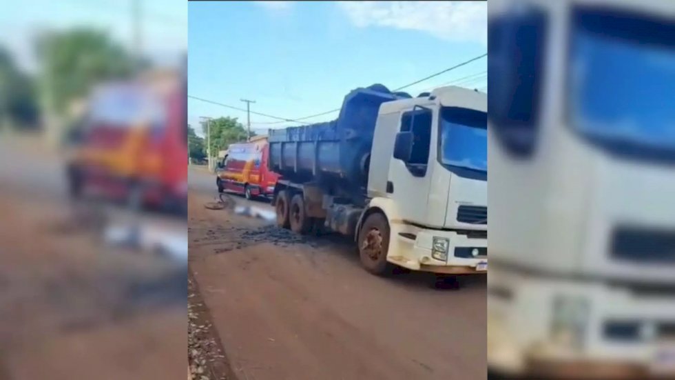 Ciclista morre atropelado por caminhão