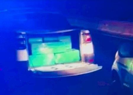Traficante tenta fugir da PRF, e é preso com 495 Kg de maconha