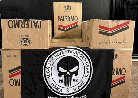 Ação da Polícia Civil em Nova Andradina apreende de mais de 7 mil maços de cigarros de origem estrangeira