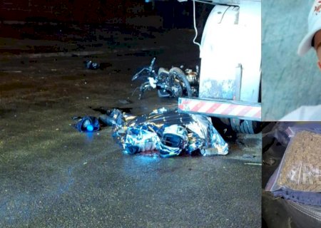 Motociclista morto em acidente, carregava maconha em mochila