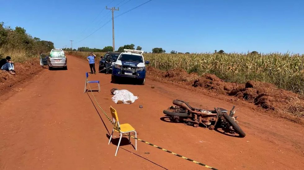 Motociclista perde controle da direção e morre em estrada perto de assentamento