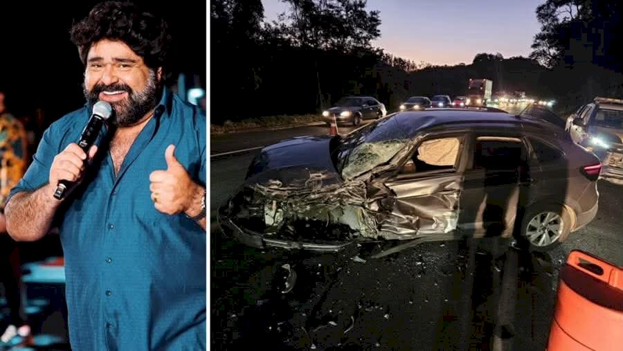 Cantor sertanejo sofre acidente de carro na BR -040