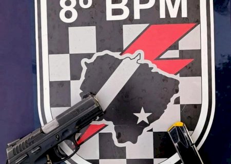 Força Tática da Polícia Militar apreende arma de fogo e prende três homens em Nova Andradina