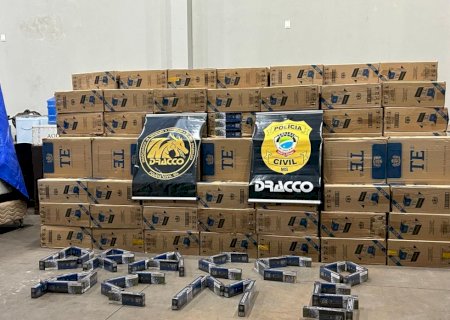 Polícia Civil localiza depósito com carga de cigarros contrabandeados