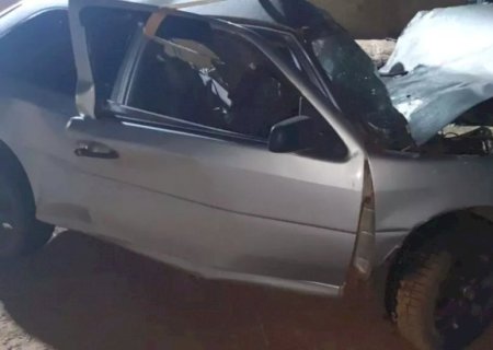 Acidente deixa cinco vítimas feridas, dentre elas duas crianças na MS-306