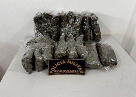 Angélica - Polícia Militar Rodoviária apreende 3,2 kg de Skunk