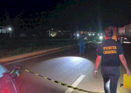 Homem morre atropelado por caminhão ao tentar atravessar a rodovia MS -158