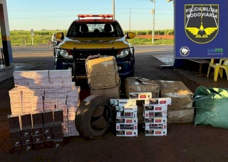 Polícia Militar Rodoviária apreende mercadorias contrabandeadas na MS-473 em Nova Andradina