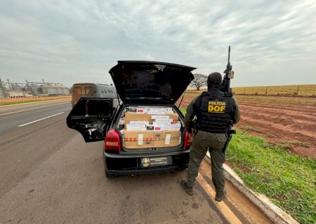 DOF intercepta veículo com cigarros contrabandeados