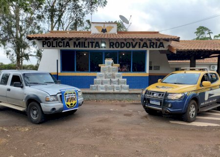 PMR prende dois homens por transportar carga de drogas em uma caminhonete