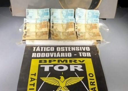 Polícia Militar Rodoviária apreende 90 mil em espécie
