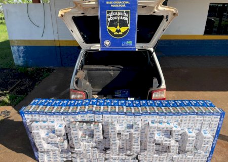 PMR apreende 500 pacotes de cigarros contrabandeados