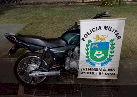 Ivinhema -Ação rápida da Polícia Militar resulta na recuperação de motocicleta furtada