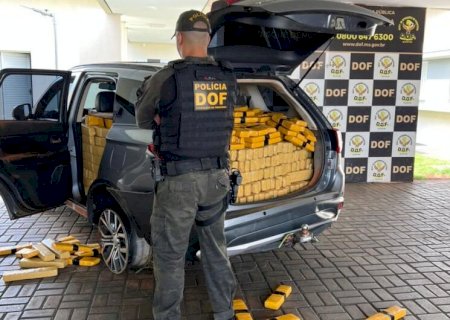Mais de uma tonelada de maconha é apreendida na MS-162 após perseguição