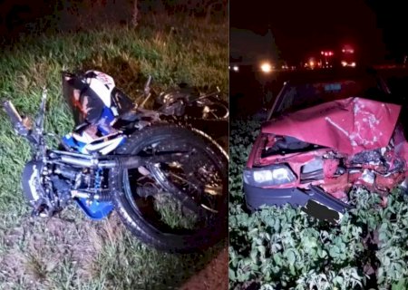 Motociclista morre após bater de frente com carro na MS-386