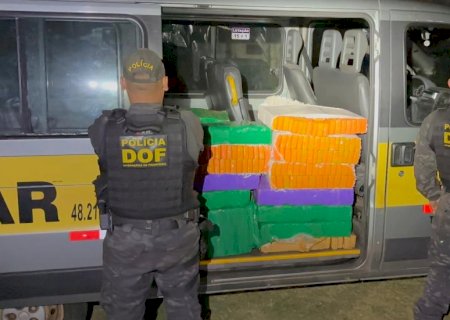 DOF apreende quase meia tonelada de maconha em van escolar que seguia para São Paulo