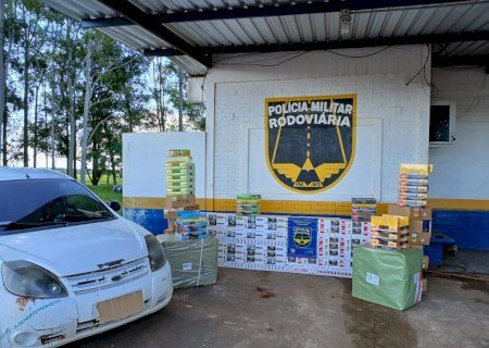 PMR apreende mercadorias contrabandeadas após abandono de veículo na MS - 164