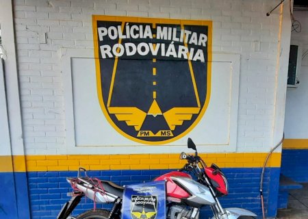 PMR recupera moticleta com registro de furto/roubo na MS -164