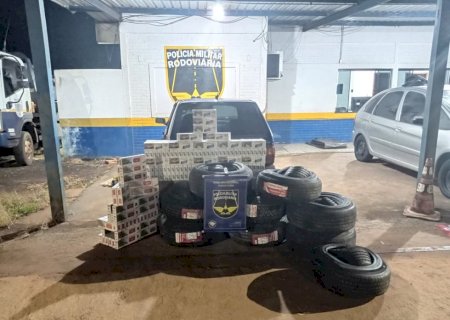 PMR apreendeu cigarros e pneus contrabandeados na MS - 164