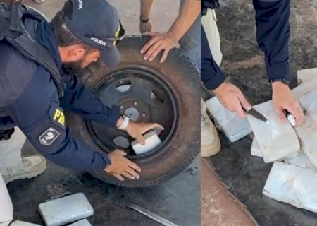 Motorista é preso com 16 kg de cocaína escondidos em estepe de caminhonete em Dourados