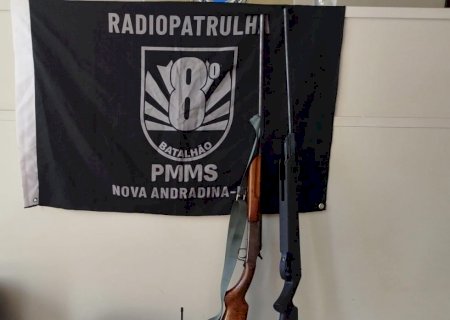 Polícia Militar flagra caça ilegal e apreende arma de fogo em área rural de Nova Andradina