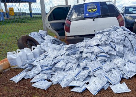 PMR apreende quase meia tonelada de agrotóxicos contrabandeados na MS-164