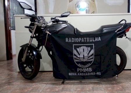 Polícia Militar localiza motocicleta com sinais de adulteração em Nova Andradina