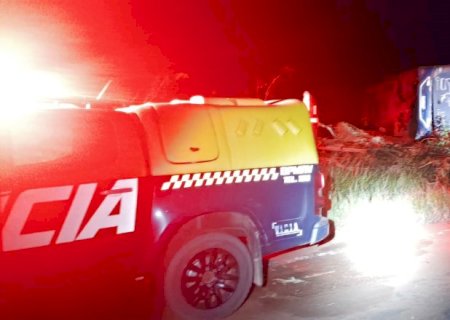 PMR atende tombamento de ônibus com vítima fatal na MS-040, em Santa Rita do Pardo