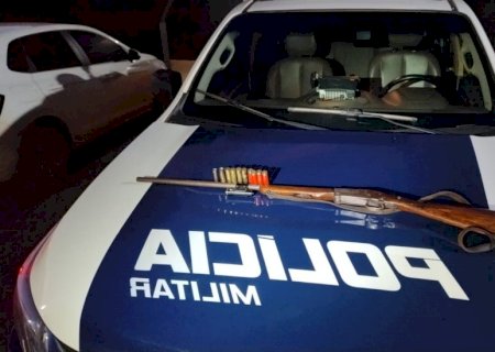 Ação rápida da PM de Angélica, retira mulher de ambiente de violência e apreendeu arma de fogo
