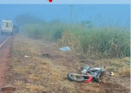 Grave acidente deixa motociclista morto na MS-164