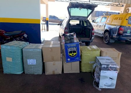 PMR apreende cargas de mercadorias estrangeiraas durante fiscalização na MS -134