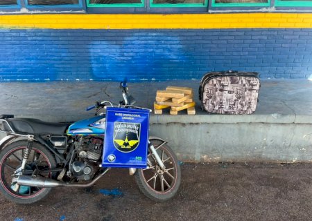 PMR apreende 12 quilos de maconha transportado em  motocicleta na MS-289