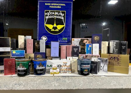 PMR apreendeu perfumes, tabaco e medicamentos emagrecedores em veículo na MS - 240