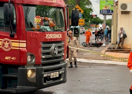 Motociclista morre após colisão com carro no centro de Nova Andradina