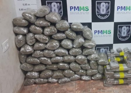 Polícia militar prendeu um homem de 32 anos com mais de trinta e seis quilos de drogas